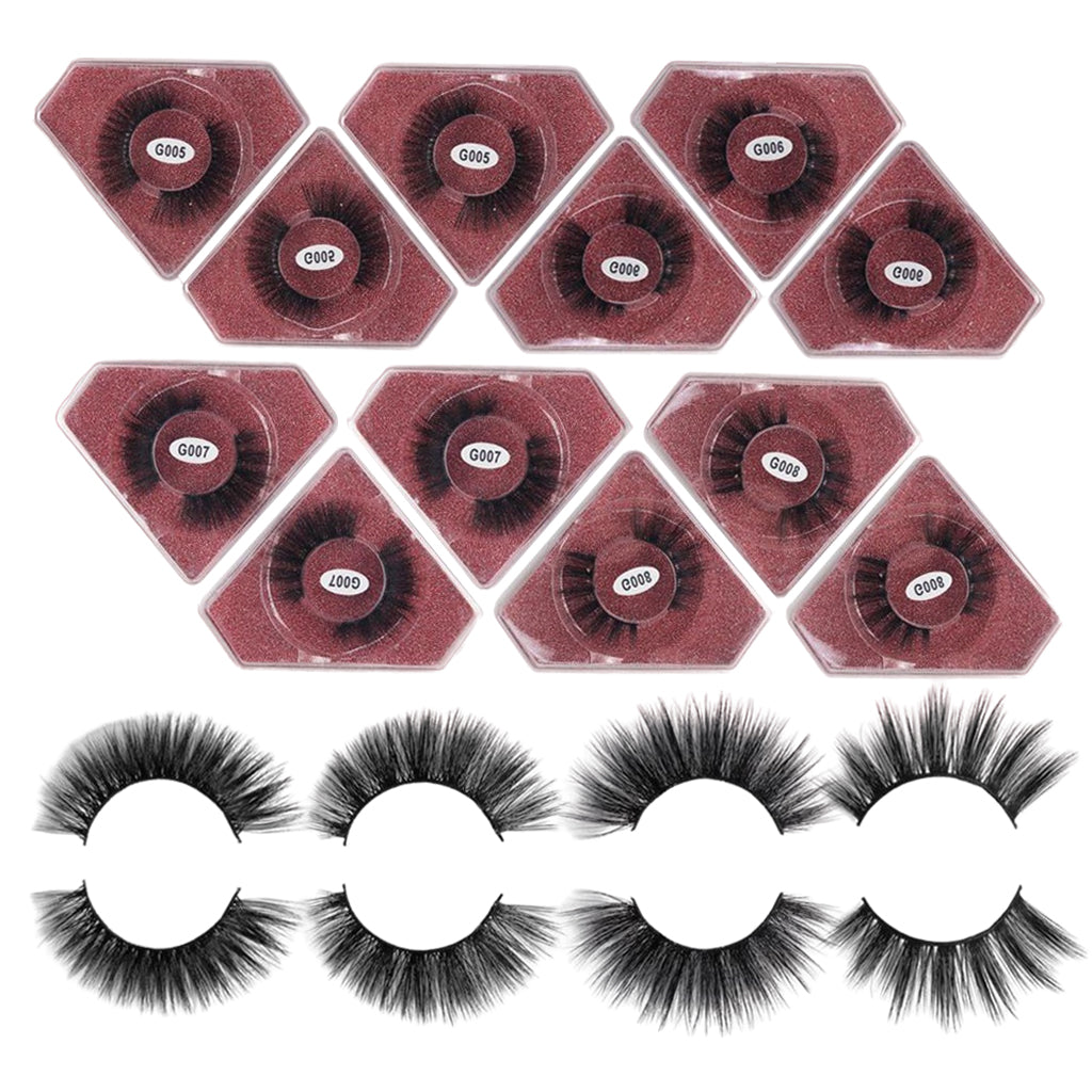 12Pairs Comfortable 4 Styles False Eyelashes for Women Makeup Tool Lashes G007