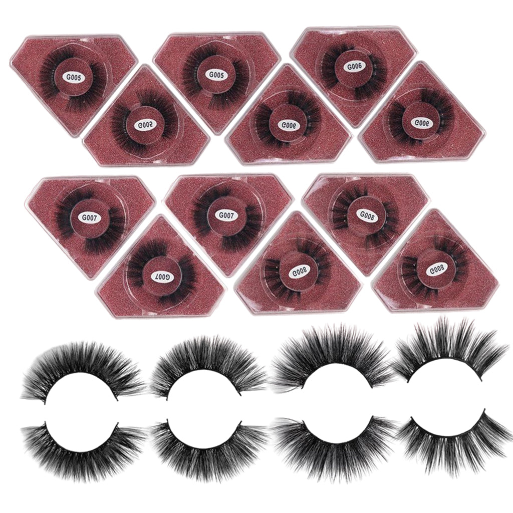 12Pairs Comfortable 4 Styles False Eyelashes for Women Makeup Tool Lashes G007