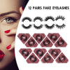 12Pairs Comfortable 4 Styles False Eyelashes for Women Makeup Tool Lashes G007