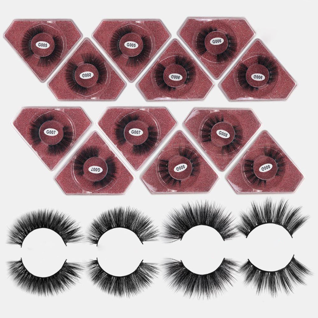 12Pairs Comfortable 4 Styles False Eyelashes for Women Makeup Tool Lashes G007