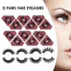 12Pairs Comfortable 4 Styles False Eyelashes for Women Makeup Tool Lashes G007