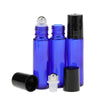 24 Pcs 10ml  Roll on Bottles Essential Oil Roller Bottles Blue