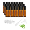 24 Pcs 10ml  Roll on Bottles Essential Oil Roller Bottles Amber