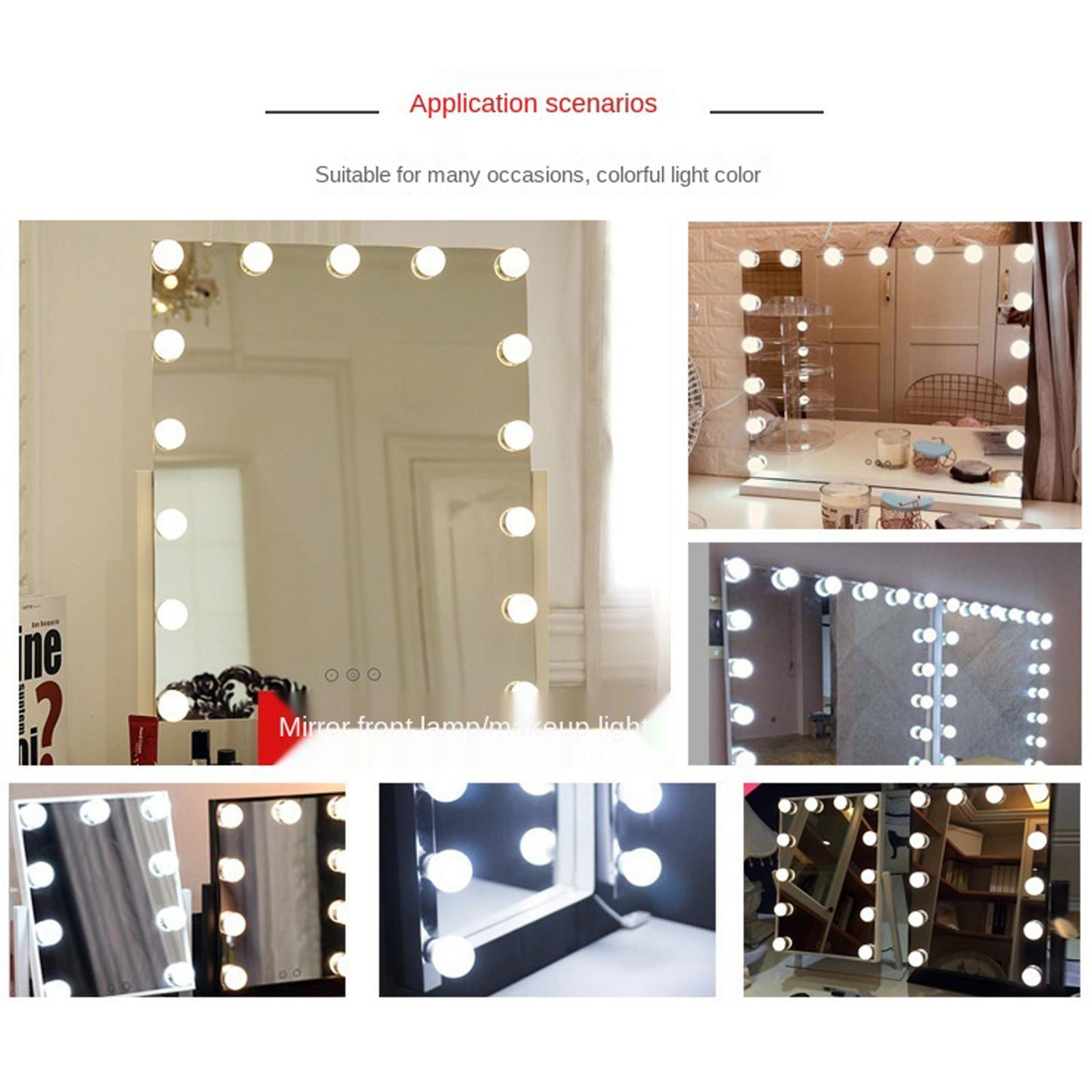 Hollywood Style LED Vanity Mirror Lights for Makeup  6 Bulbs White light
