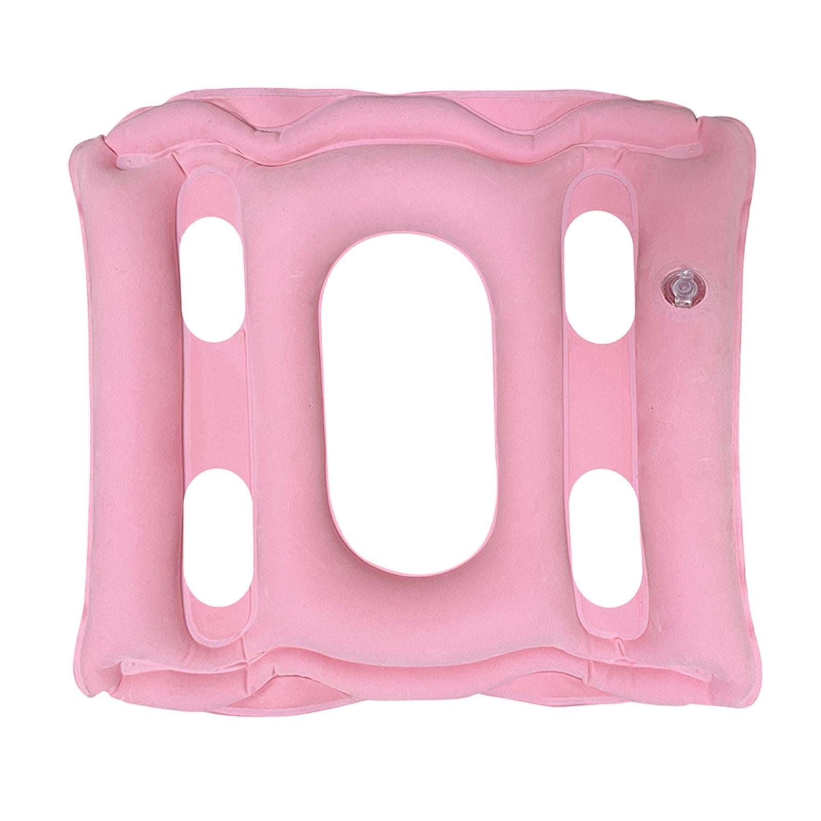 Square Air Inflatable Seat Cushion Pain Relief for Office Home Seat pink