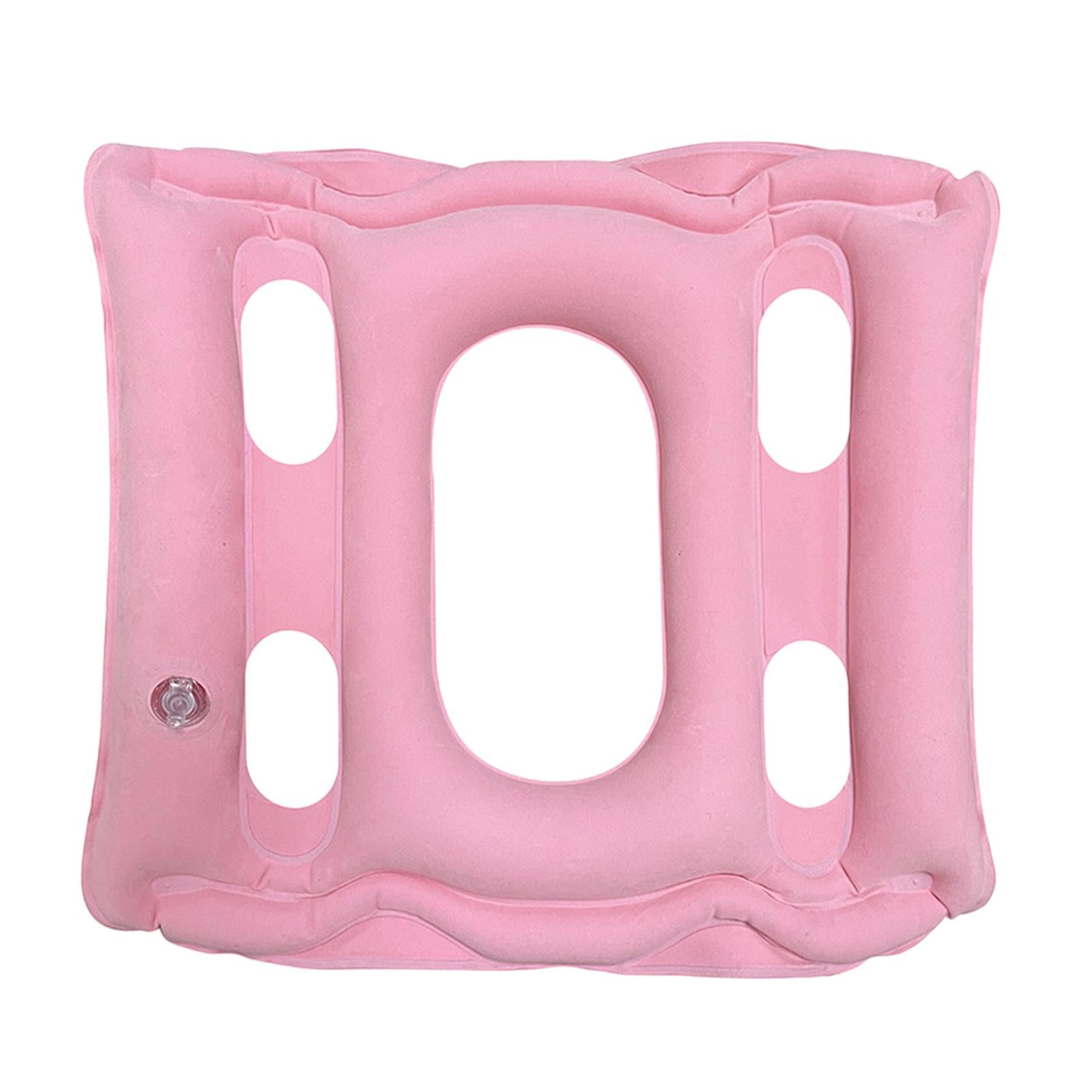 Square Air Inflatable Seat Cushion Pain Relief for Office Home Seat pink