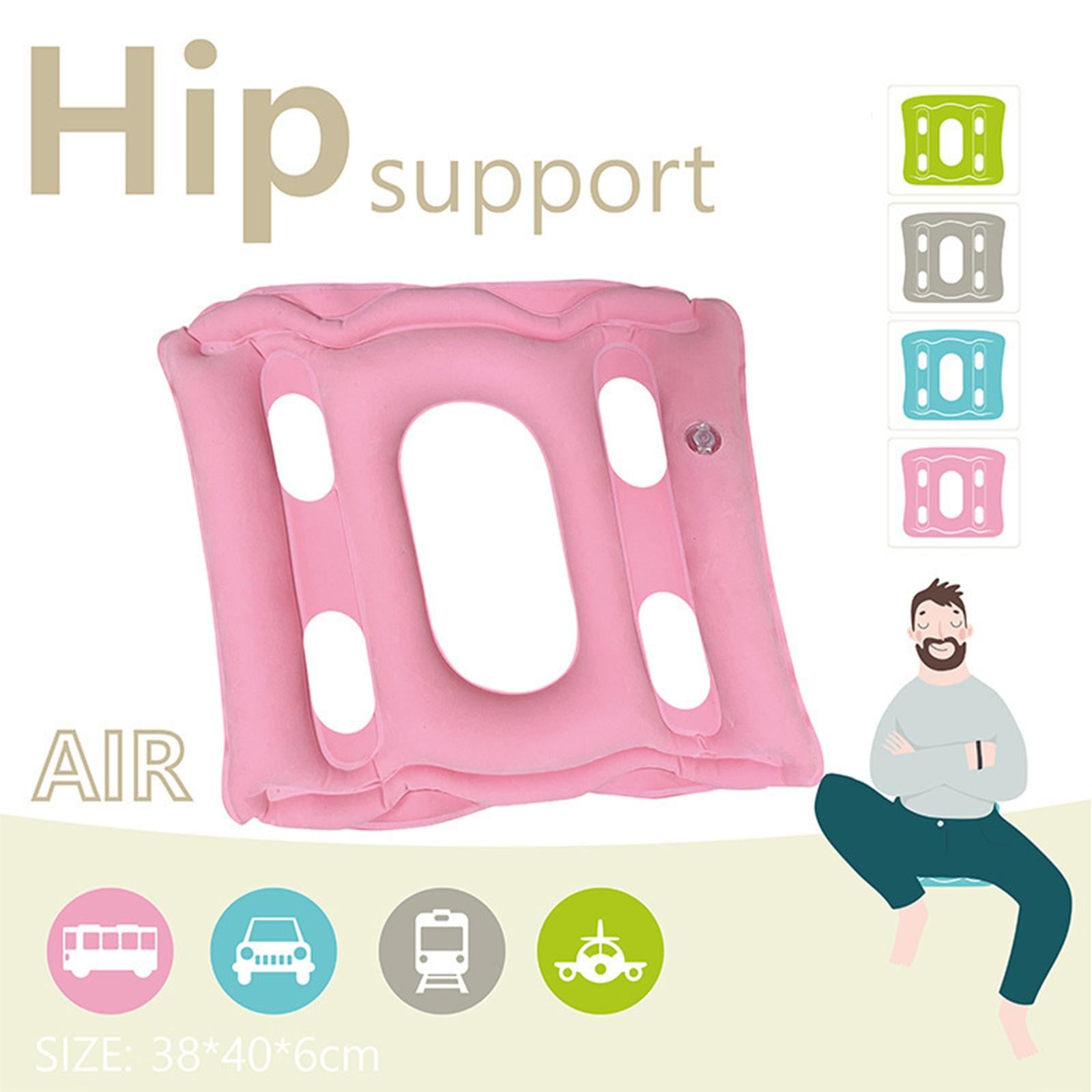 Square Air Inflatable Seat Cushion Pain Relief for Office Home Seat pink