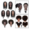 Hair Styling Practice Doll Head Training Mannequin Clamp 14in Black Skin