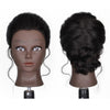 Hair Styling Practice Doll Head Training Mannequin Clamp 14in Black Skin