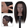 Hair Styling Practice Doll Head Training Mannequin Clamp 14in Black Skin