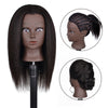 Hair Styling Practice Doll Head Training Mannequin Clamp 14in Black Skin