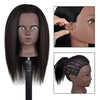 Hair Styling Practice Doll Head Training Mannequin Clamp 14in Black Skin