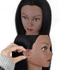 Hair Styling Practice Doll Head Training Mannequin Clamp 14in Black Skin