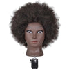 Hair Styling Practice Doll Head Training Mannequin Clamp Afro Black Skin