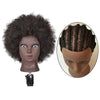 Hair Styling Practice Doll Head Training Mannequin Clamp Afro Black Skin