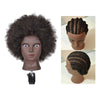 Hair Styling Practice Doll Head Training Mannequin Clamp Afro Black Skin