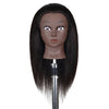 Hair Styling Practice Doll Head Training Mannequin Clamp 16in Black Skin