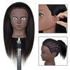 Hair Styling Practice Doll Head Training Mannequin Clamp 16in Black Skin