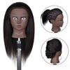 Hair Styling Practice Doll Head Training Mannequin Clamp 16in Black Skin