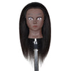 Hair Styling Practice Doll Head Training Mannequin Clamp 16in Black Skin