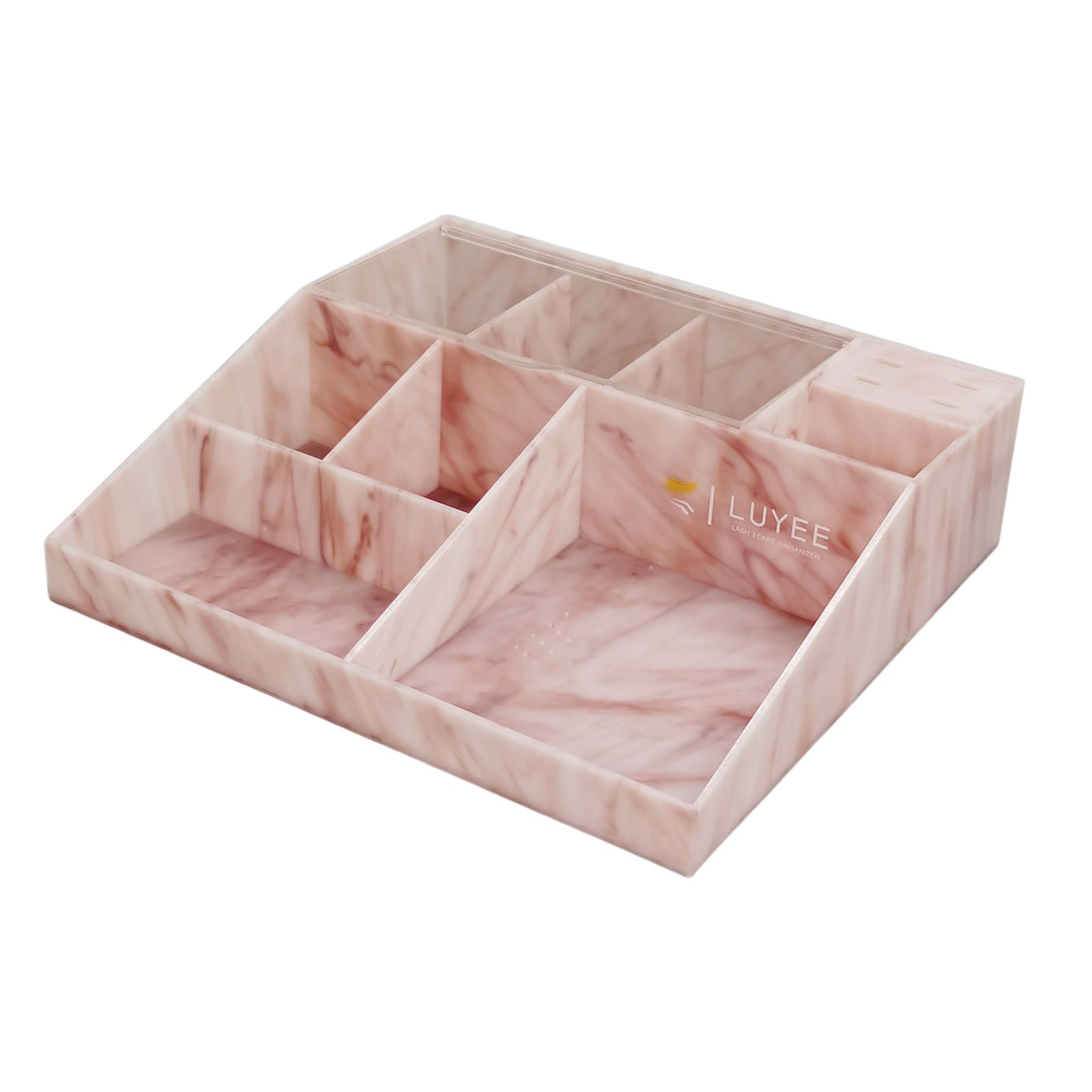 Eyelash Grafting Tool Display Stand Rack Storage Case Organizer Pink