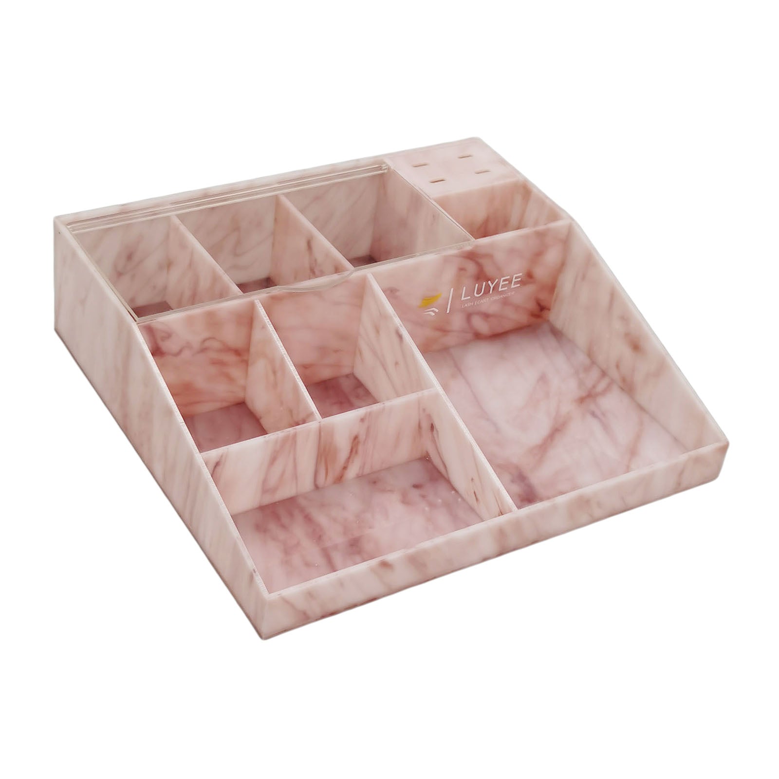 Eyelash Grafting Tool Display Stand Rack Storage Case Organizer Pink