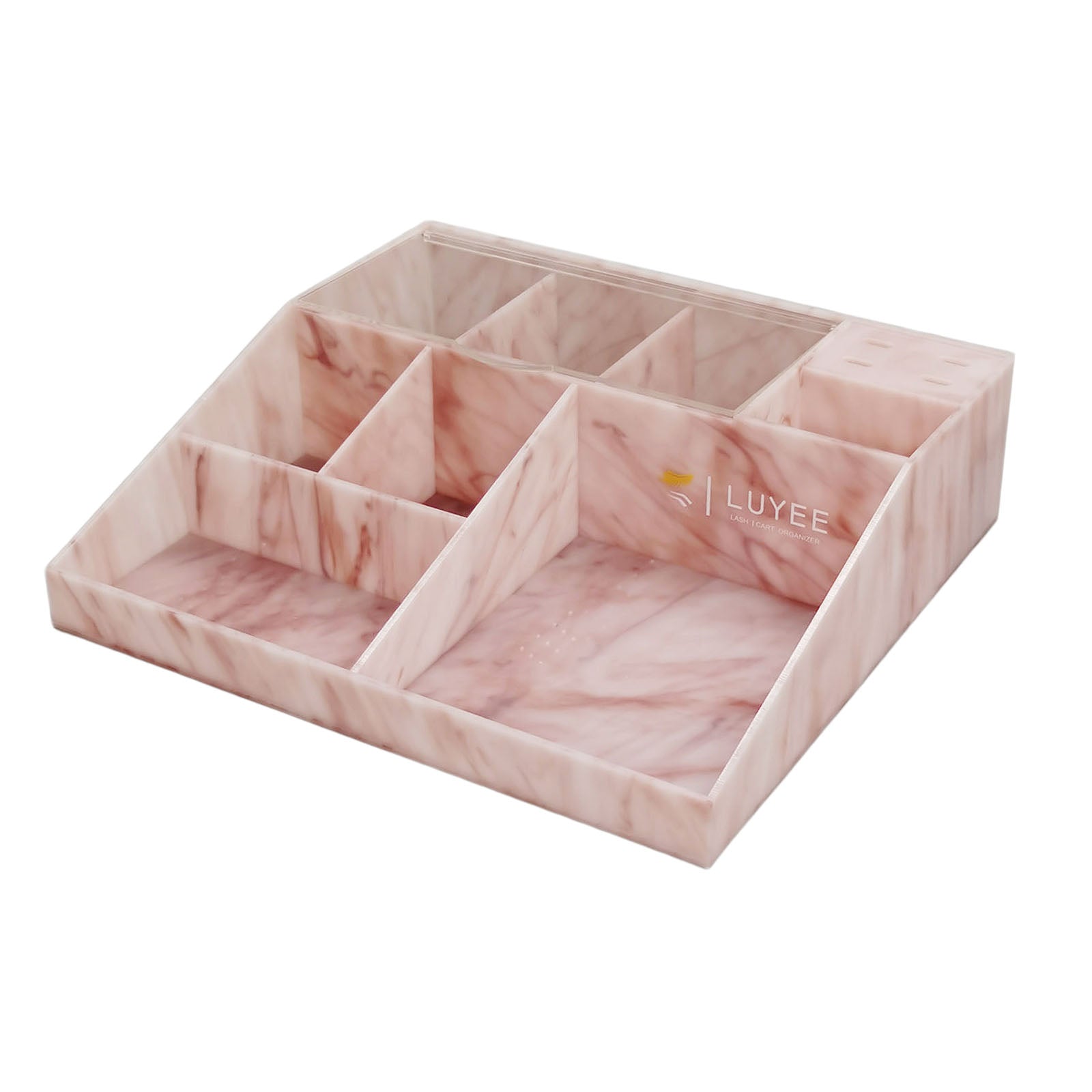 Eyelash Grafting Tool Display Stand Rack Storage Case Organizer Pink