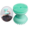 Shampoo Scalp Shower Body Washing Hair Massager Brush Comb Silicone Green