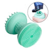 Shampoo Scalp Shower Body Washing Hair Massager Brush Comb Silicone Green