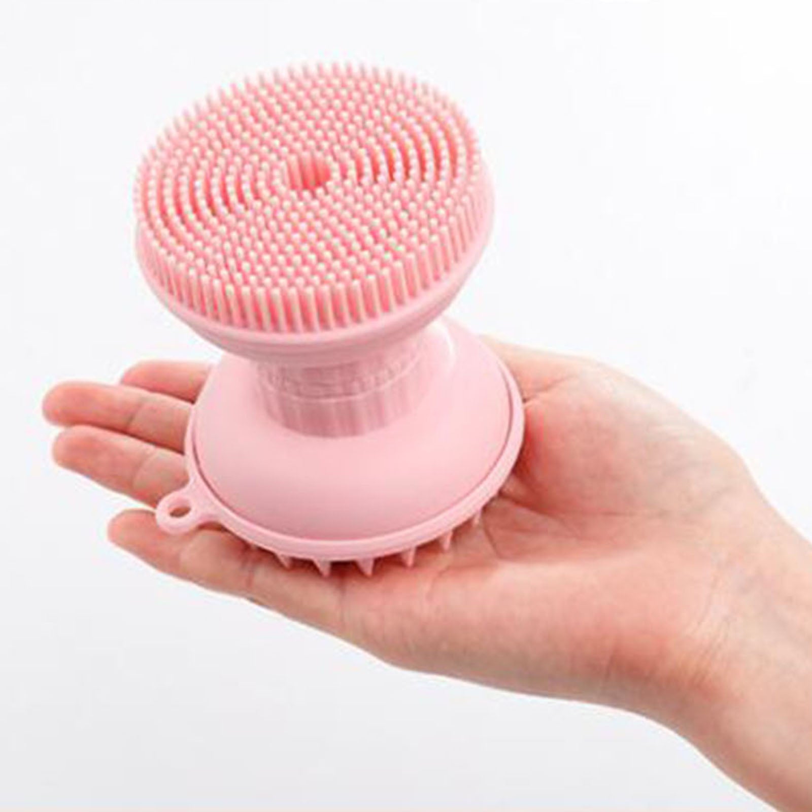 Shampoo Scalp Shower Body Washing Hair Massager Brush Comb Silicone Green