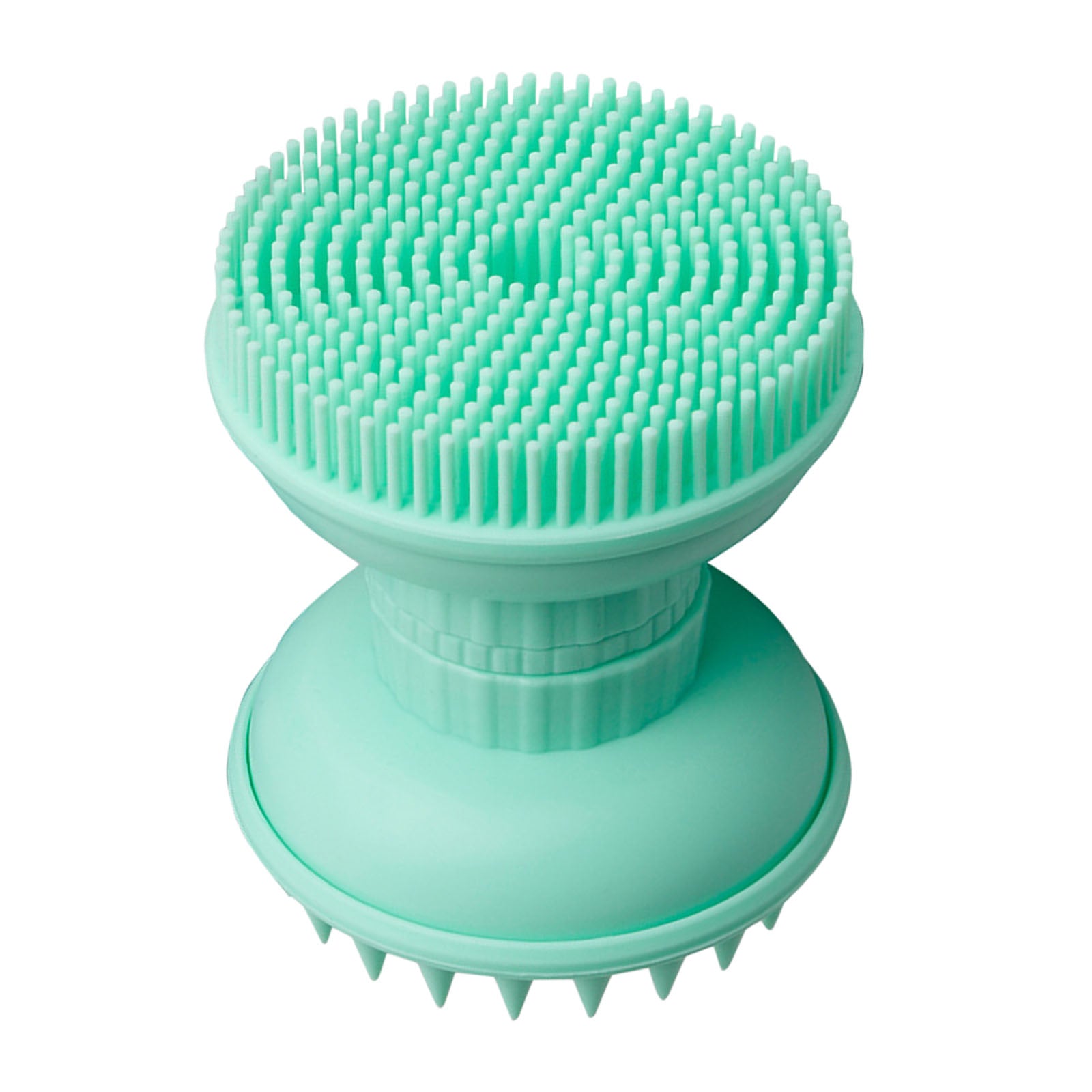 Shampoo Scalp Shower Body Washing Hair Massager Brush Comb Silicone Green