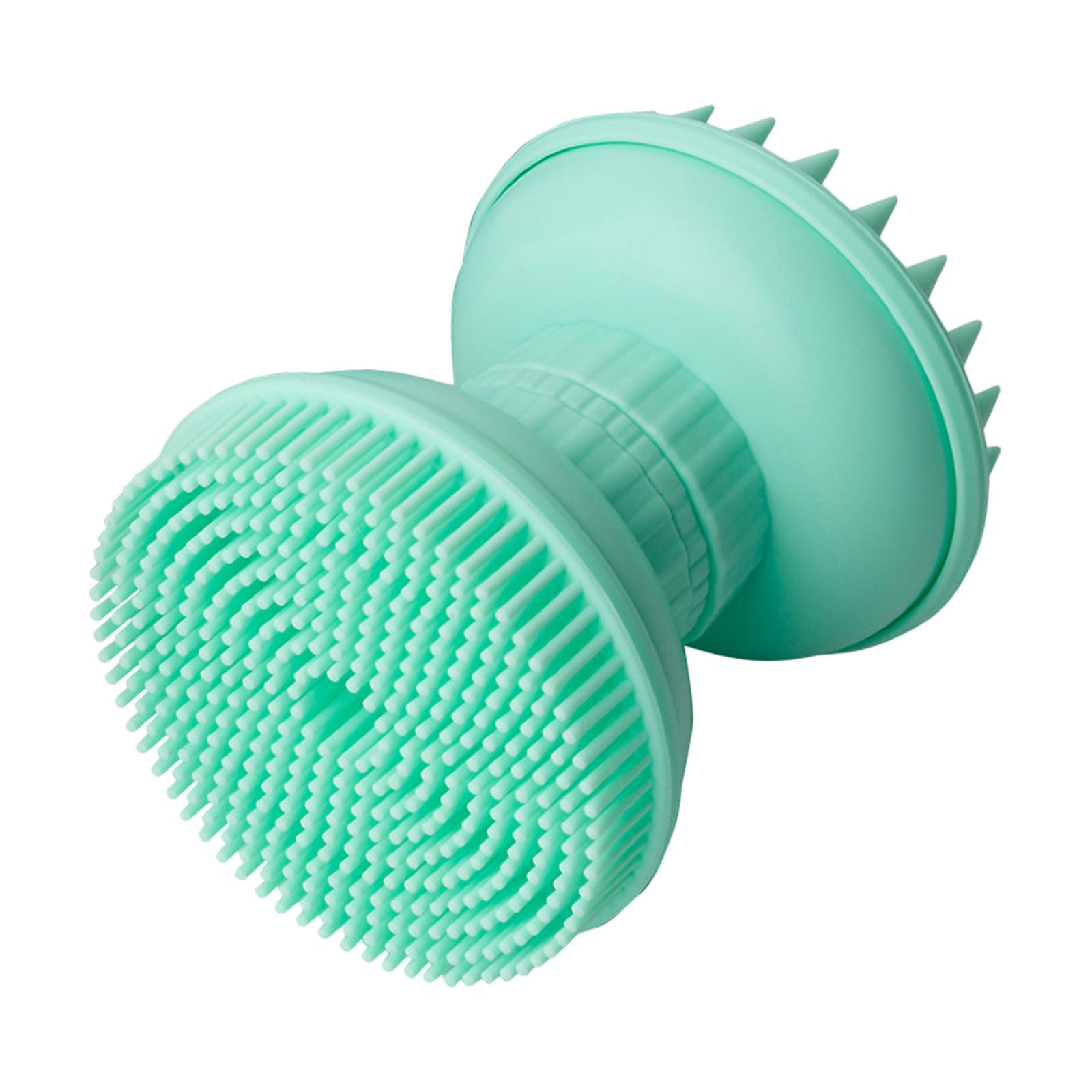 Shampoo Scalp Shower Body Washing Hair Massager Brush Comb Silicone Green