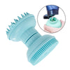 Shampoo Scalp Shower Body Washing Hair Massager Brush Comb Silicone Blue