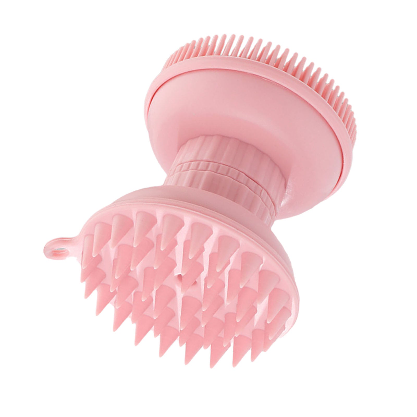 Shampoo Scalp Shower Body Washing Hair Massager Brush Comb Silicone Pink