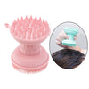 Shampoo Scalp Shower Body Washing Hair Massager Brush Comb Silicone Pink