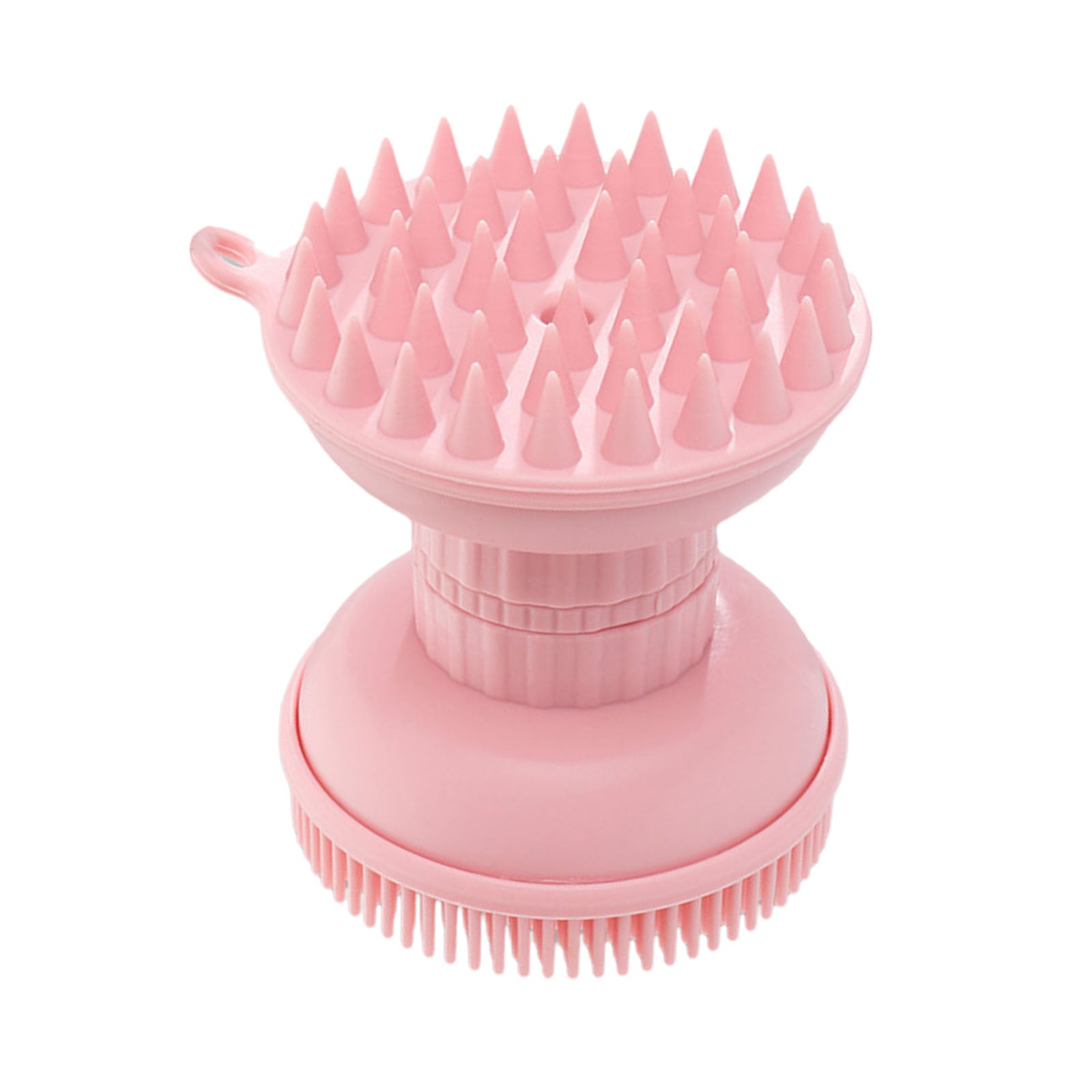 Shampoo Scalp Shower Body Washing Hair Massager Brush Comb Silicone Pink