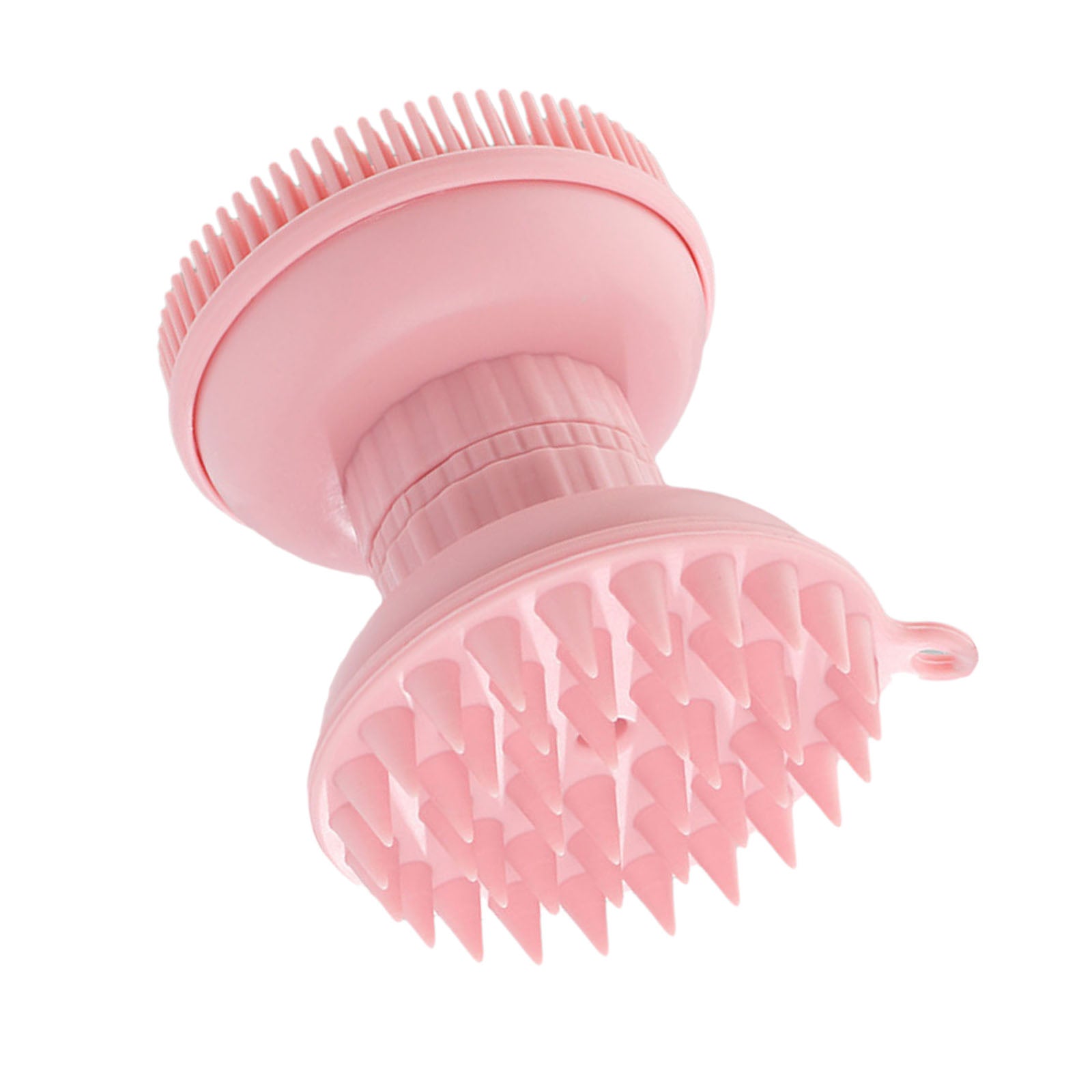 Shampoo Scalp Shower Body Washing Hair Massager Brush Comb Silicone Pink