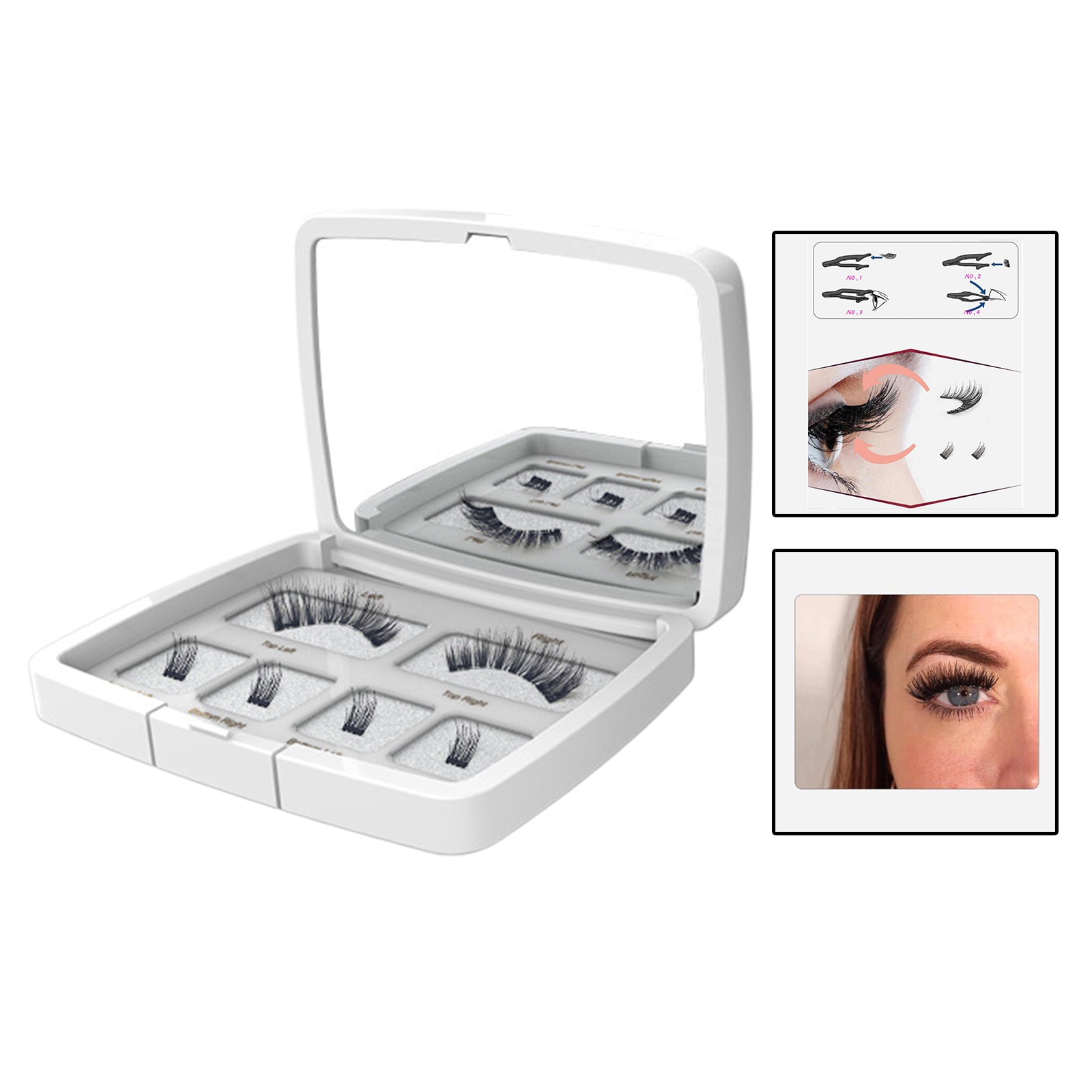 Natural Magnetic Eyelashes Kit 3D False Lashes for GirL Makeup  52HB-S