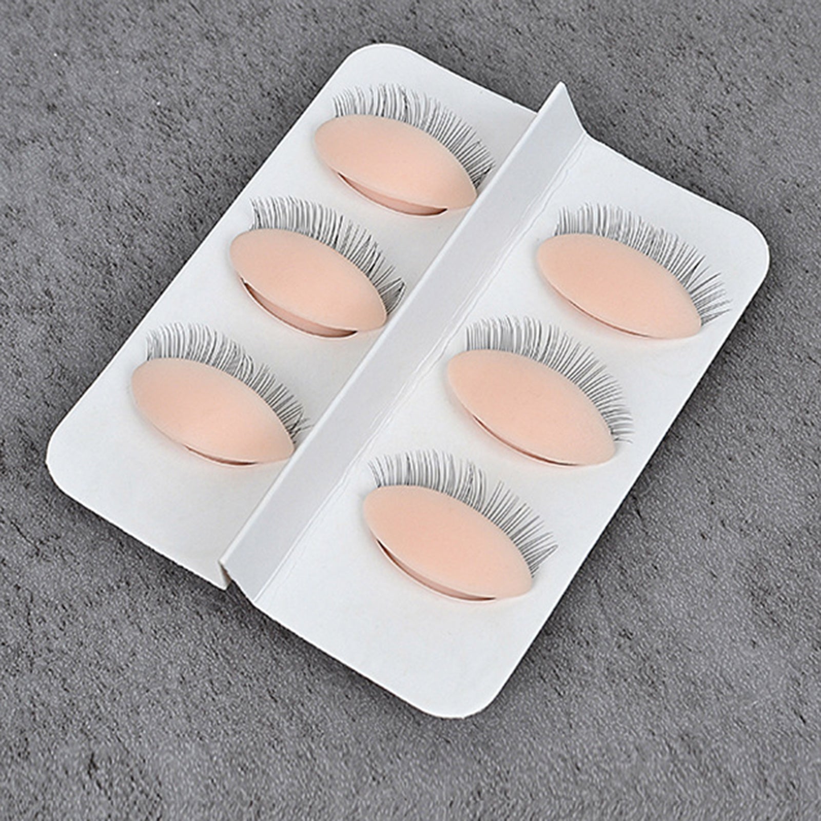 Silicone Mannequin Head Practice False Eyelash Model Tool 3 Pairs Eyelids