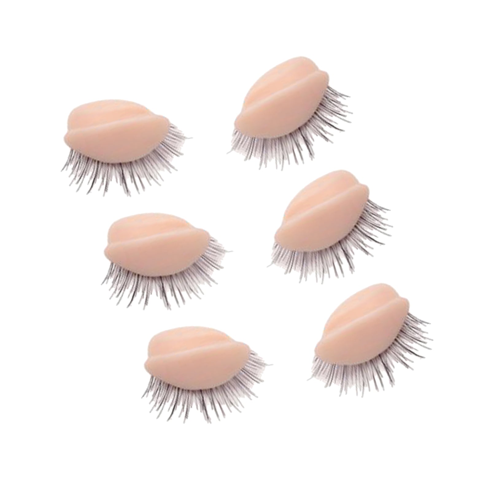 Silicone Mannequin Head Practice False Eyelash Model Tool 3 Pairs Eyelids