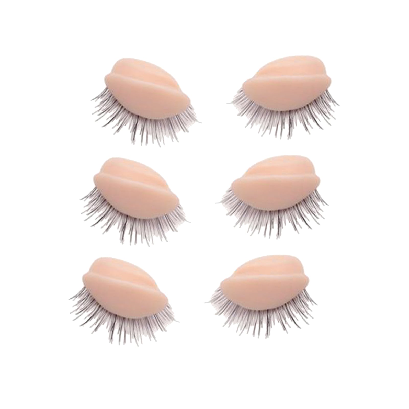 Silicone Mannequin Head Practice False Eyelash Model Tool 3 Pairs Eyelids