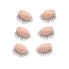 Silicone Mannequin Head Practice False Eyelash Model Tool 3 Pairs Eyelids