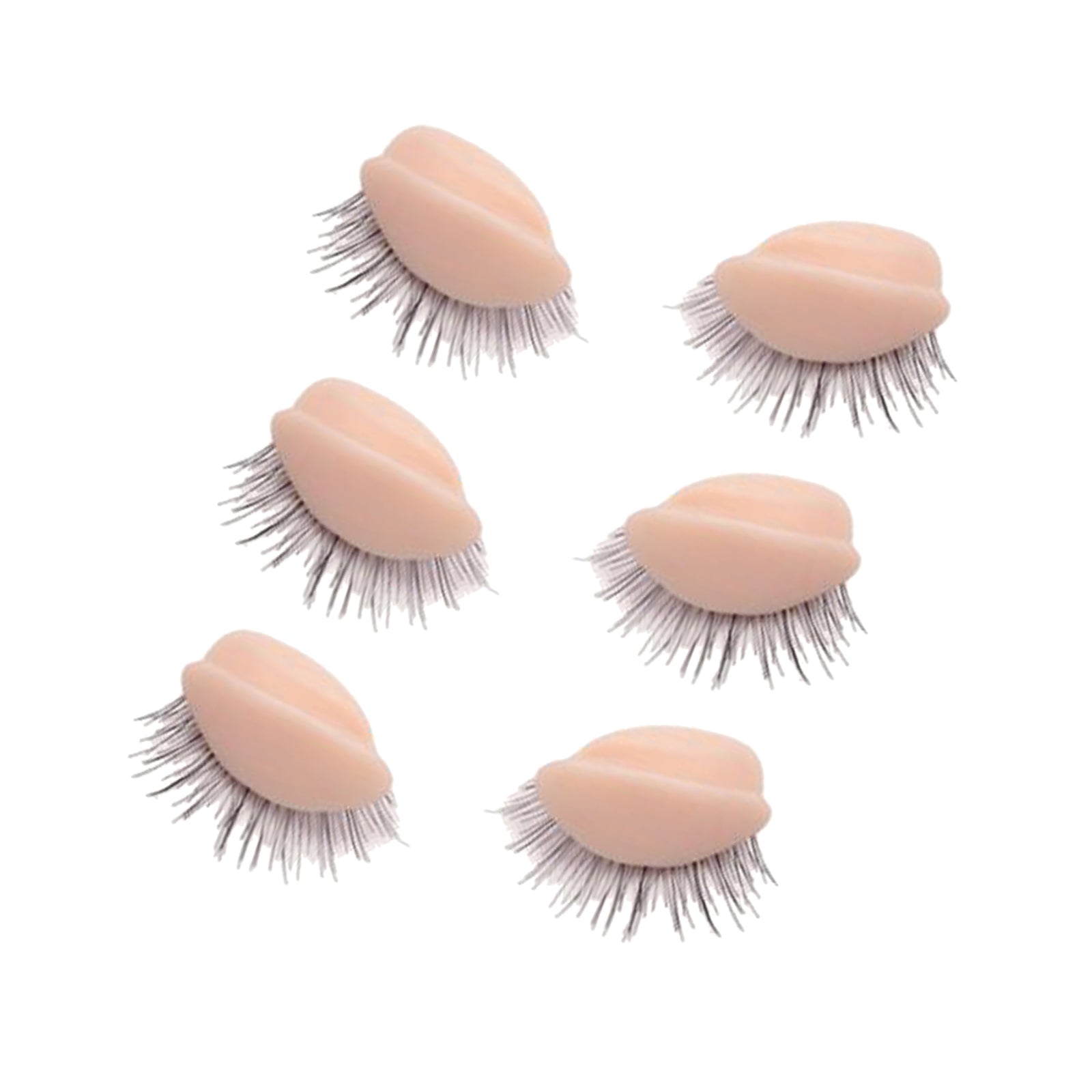 Silicone Mannequin Head Practice False Eyelash Model Tool 3 Pairs Eyelids