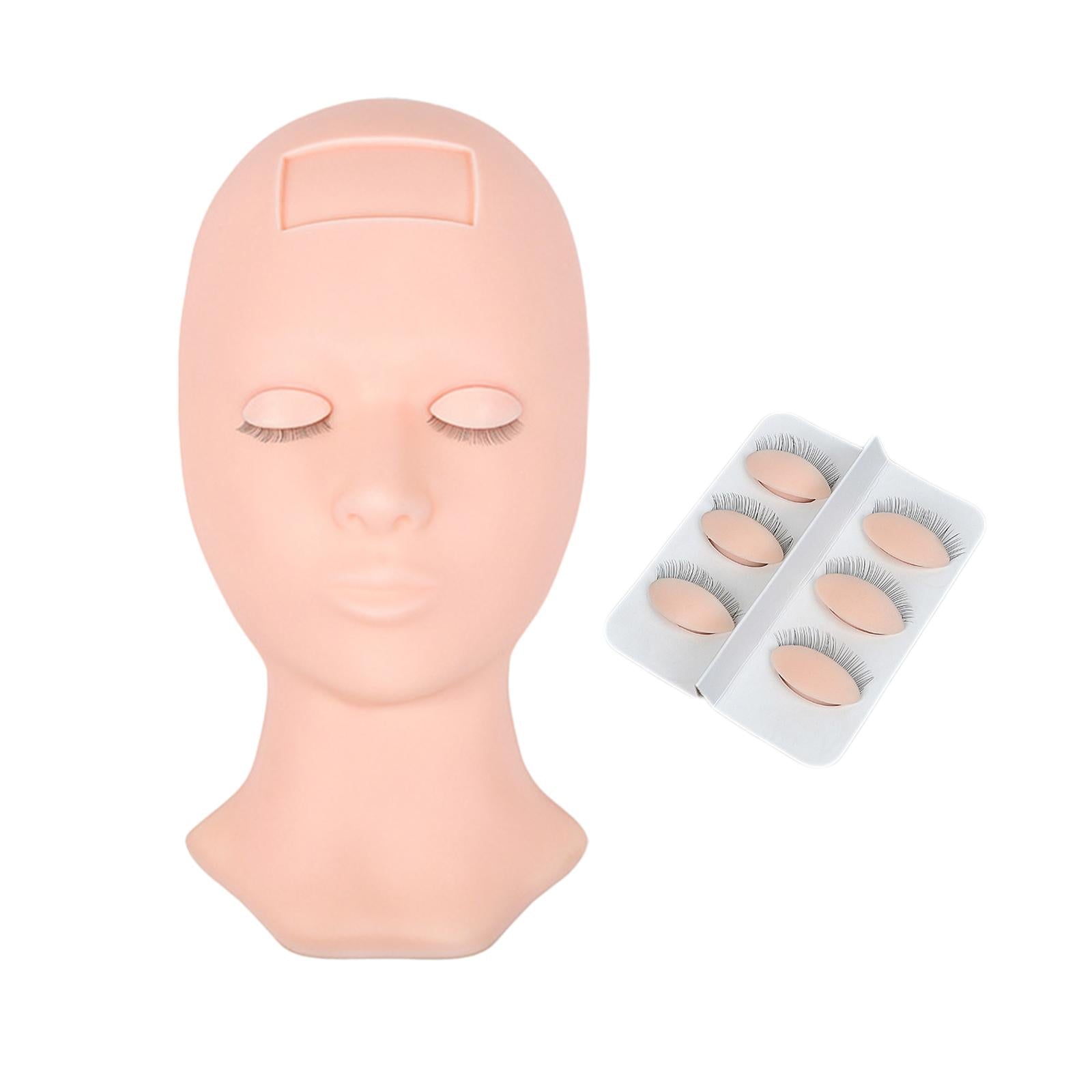 Silicone Mannequin Head Practice False Eyelash Model Tool Mannequin head Eye