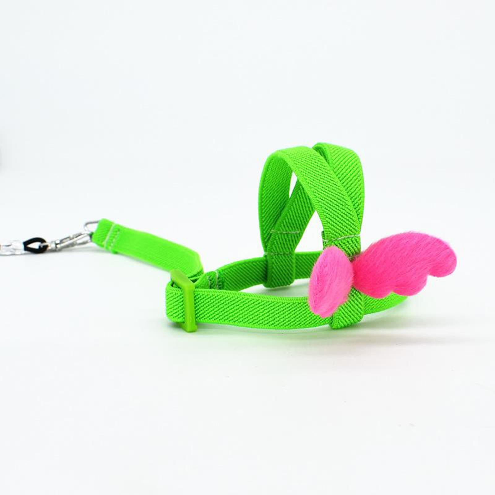 Pet Leash Parrot Bird Adjustable Harness Flying Training Rope Green 10mm