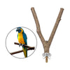 Parrot Wood Fork Stand Rack Pet Parrot Raw Wood Fork Stand Rack Toy 30cm