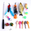 15pcs Cat Toys Variety Toy Set Cat Feather Teaser Colorful Bells Balls