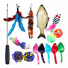 15pcs Cat Toys Variety Toy Set Cat Feather Teaser Colorful Bells Balls