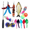 15pcs Cat Toys Variety Toy Set Cat Feather Teaser Colorful Bells Balls