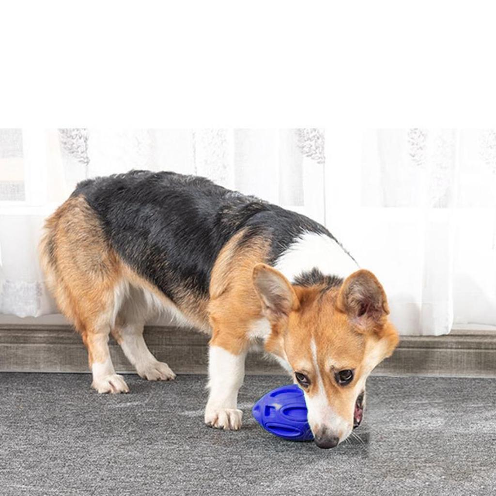 Squeaky Dog Toys Puppy Chew Ball with Squeaker Dog Squeaking Toys blue